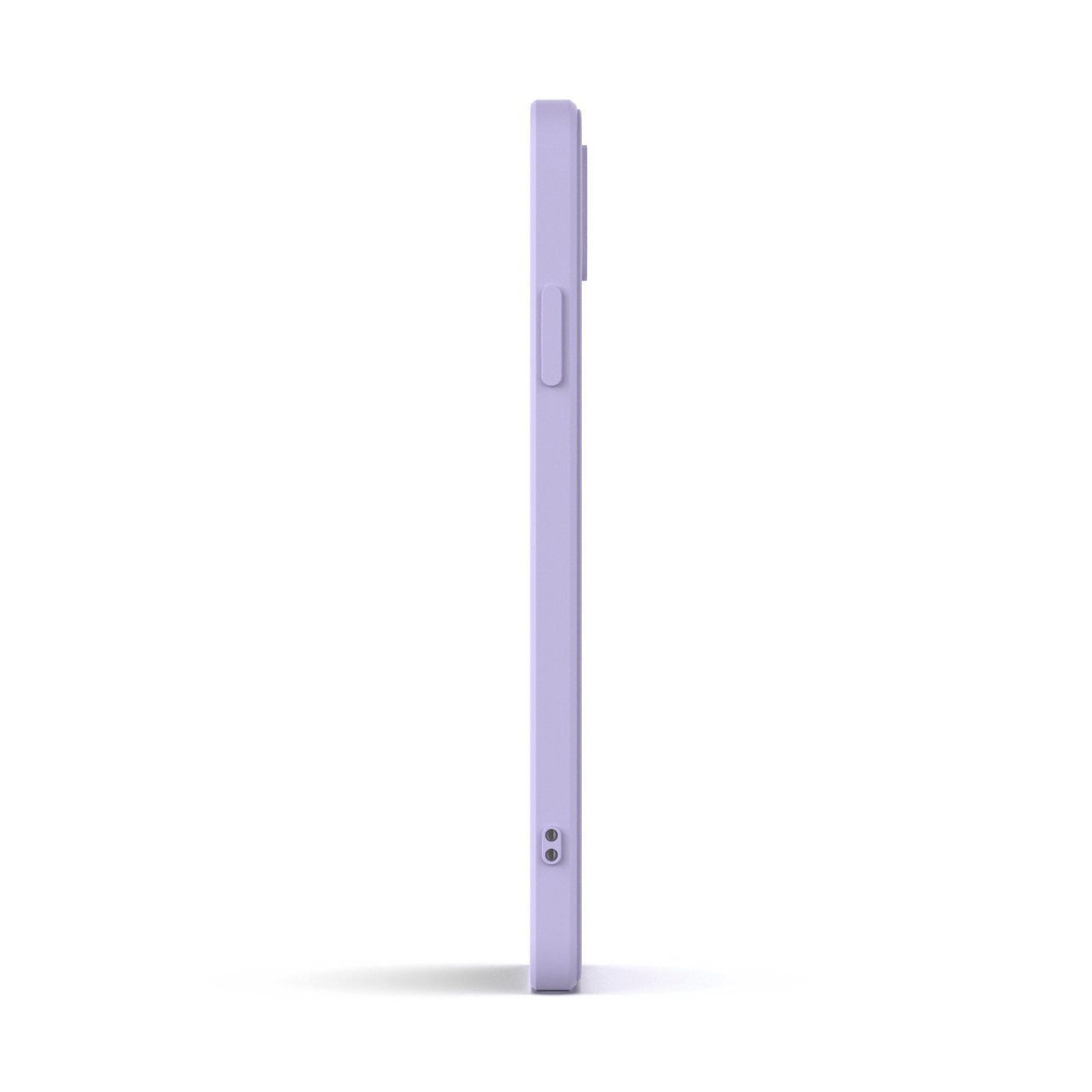 Lavender iPhone XS Max case made from durable Liquid Silicone with soft microfiber lining, showcasing its elegant design and protective features.