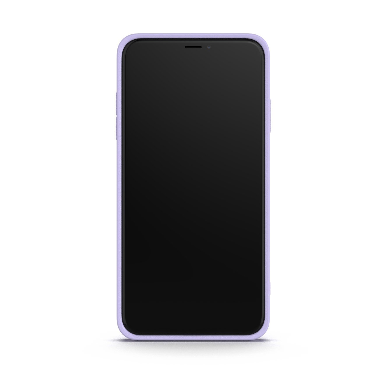 Lavender iPhone XS Max case made from durable Liquid Silicone with soft microfiber lining, showcasing its elegant design and protective features.