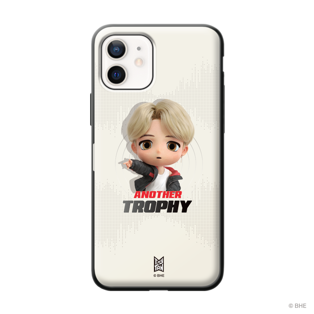 MIC Drop Bumper Phone Case featuring Jimin's design, showcasing vibrant colors and a stylish look.