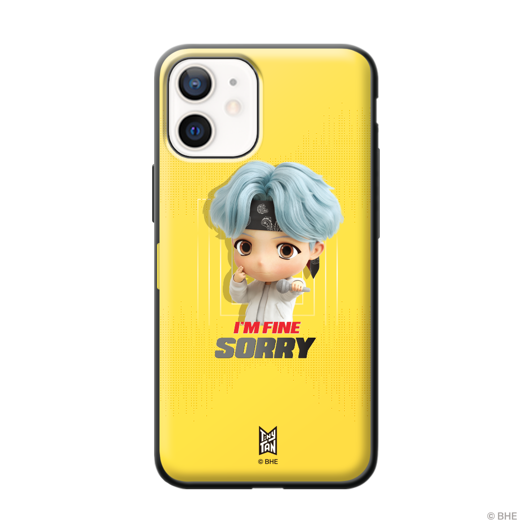 MIC Drop Door Bumper Phone Case featuring SUGA design, showcasing vibrant colors and artistic elements.