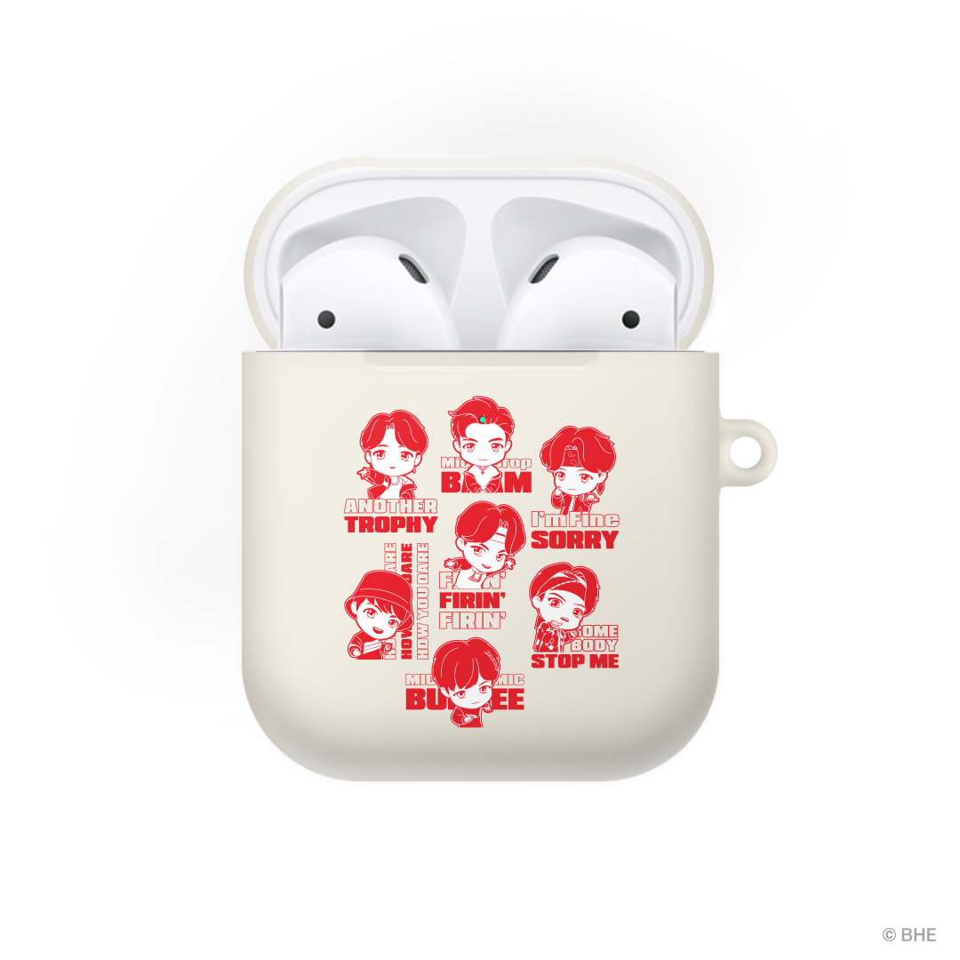 MIC Drop Face AirPods Case featuring a playful design with vibrant colors.