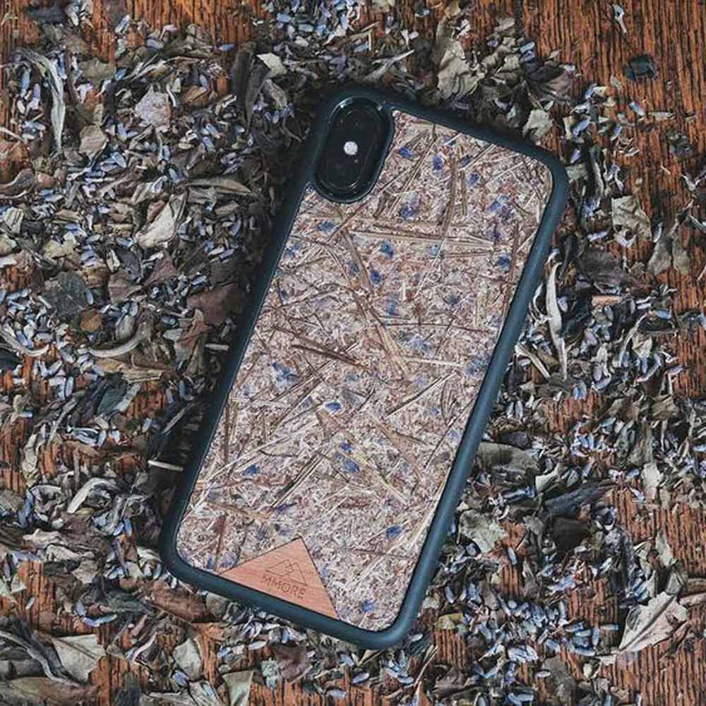 Organic Lavender Phone Case showcasing hand-picked lavender buds, eco-friendly design, and modern aesthetics.