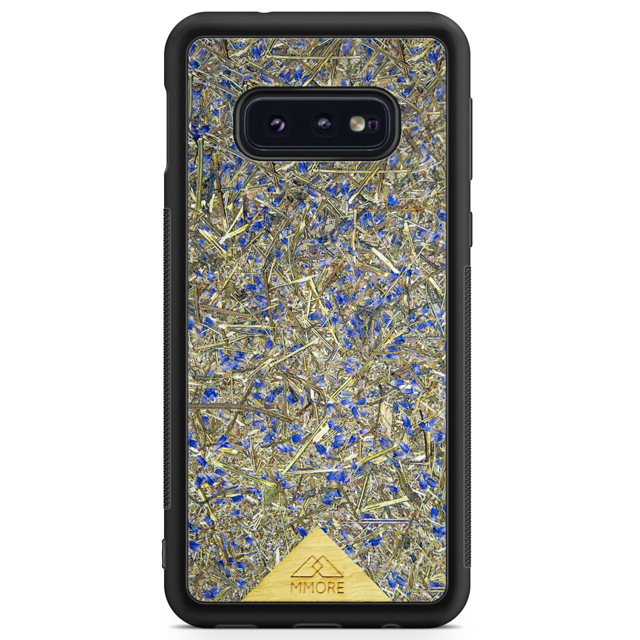 Organic Lavender Phone Case showcasing hand-picked lavender buds, eco-friendly design, and modern aesthetics.