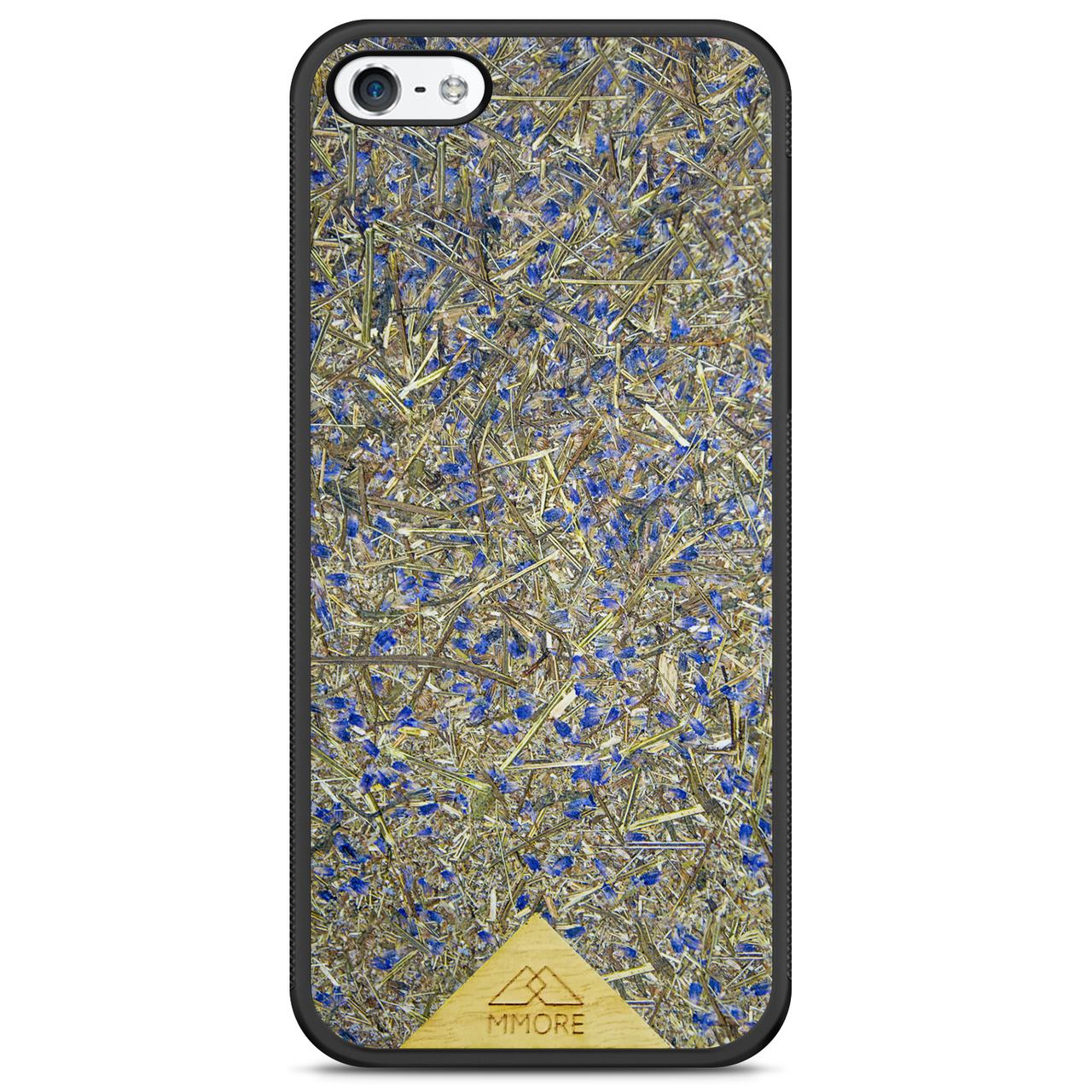 Organic Lavender Phone Case showcasing hand-picked lavender buds, eco-friendly design, and modern aesthetics.