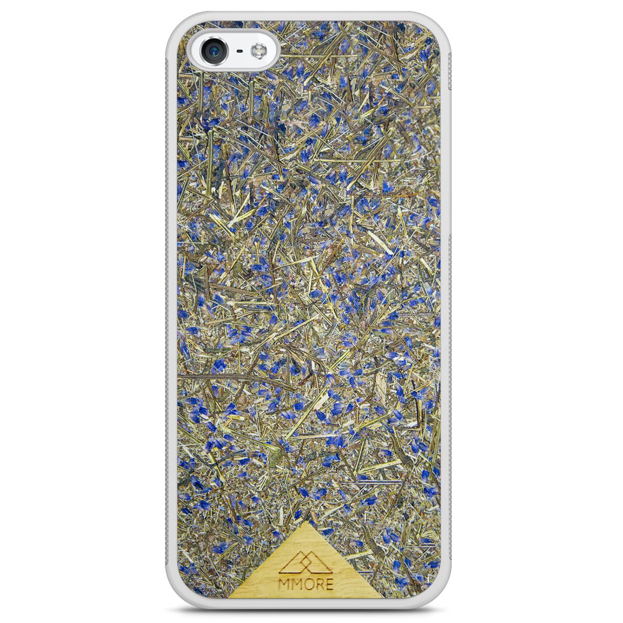 Organic Lavender Phone Case showcasing hand-picked lavender buds, eco-friendly design, and modern aesthetics.