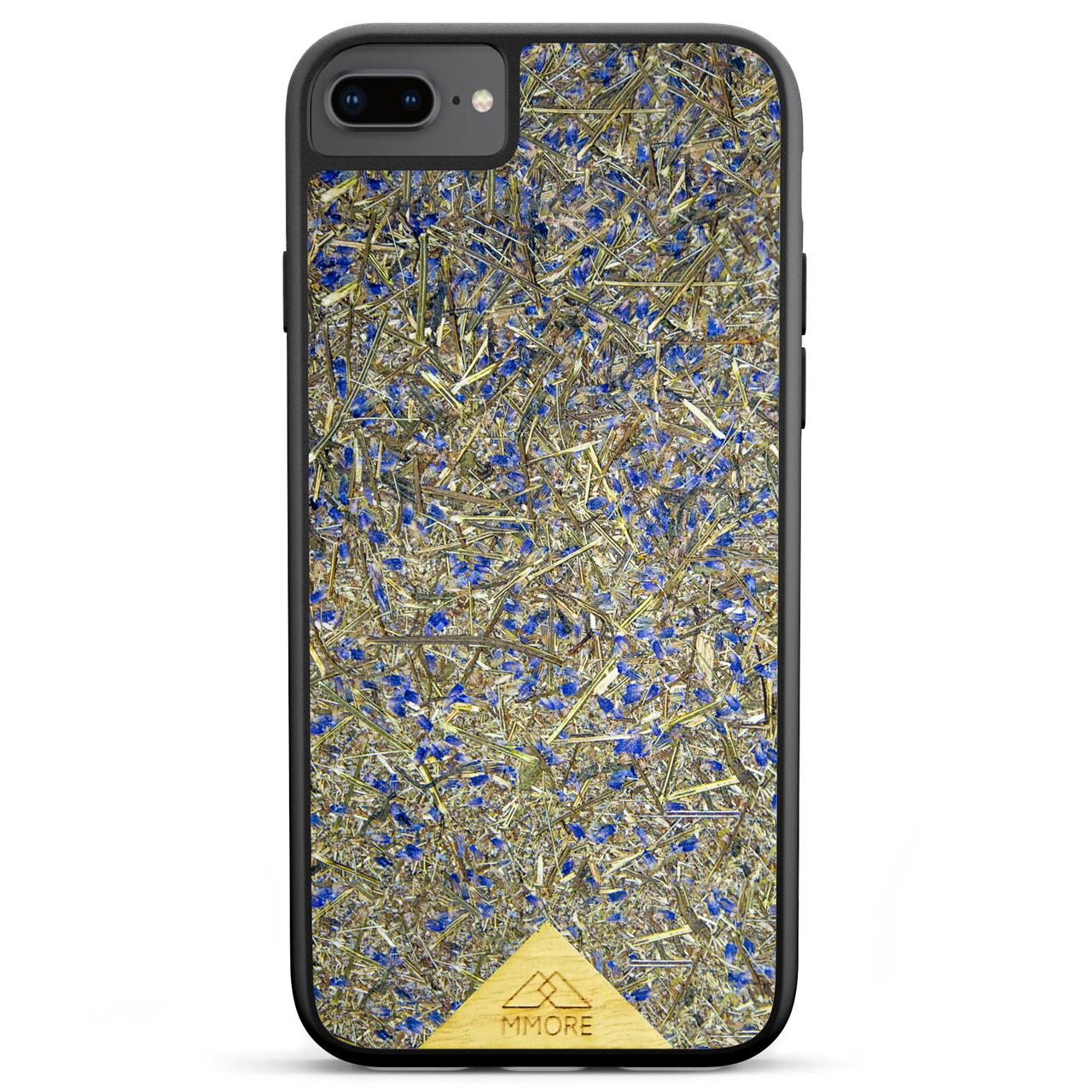 Organic Lavender Phone Case showcasing hand-picked lavender buds, eco-friendly design, and modern aesthetics.