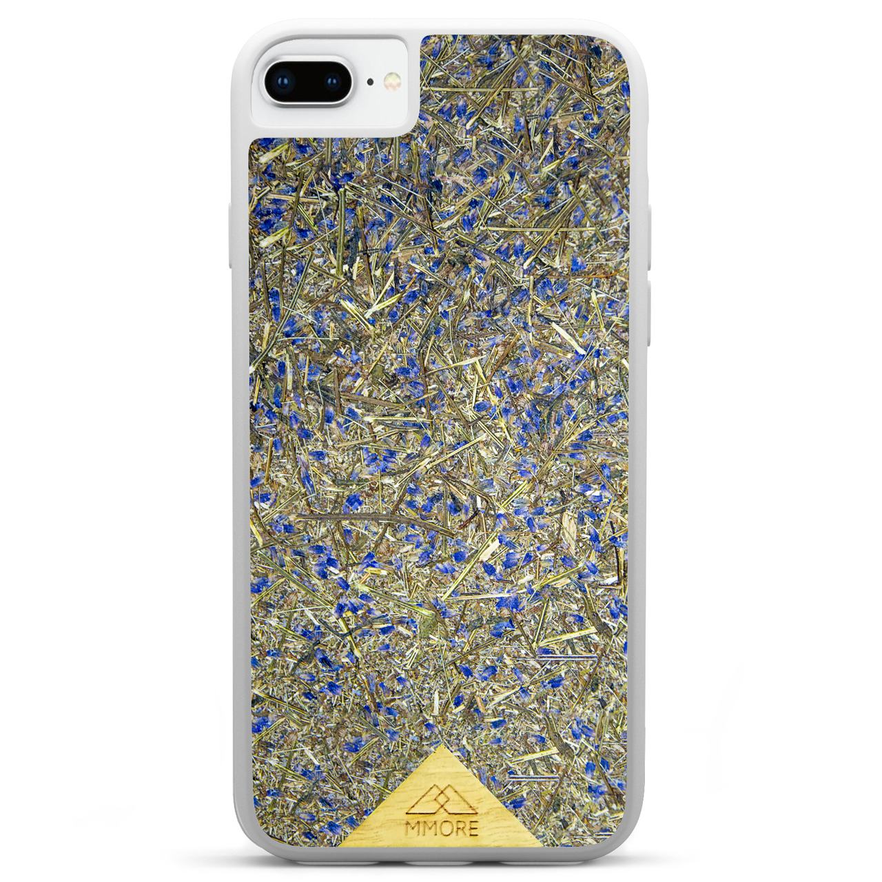 Organic Lavender Phone Case showcasing hand-picked lavender buds, eco-friendly design, and modern aesthetics.