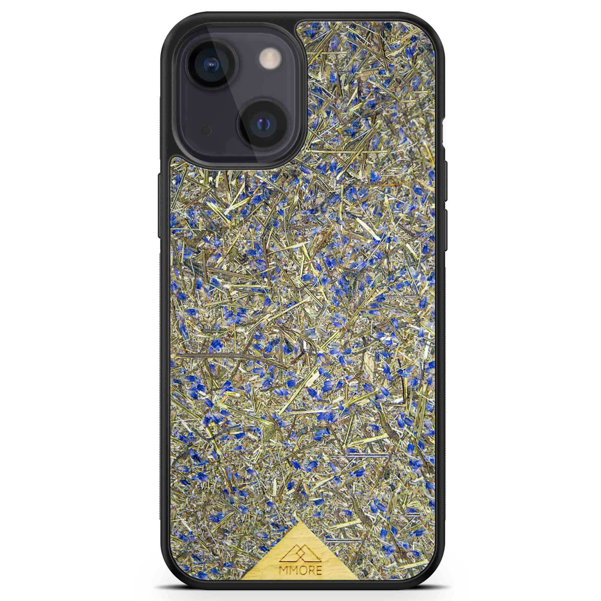 Organic Lavender Phone Case showcasing hand-picked lavender buds, eco-friendly design, and modern aesthetics.