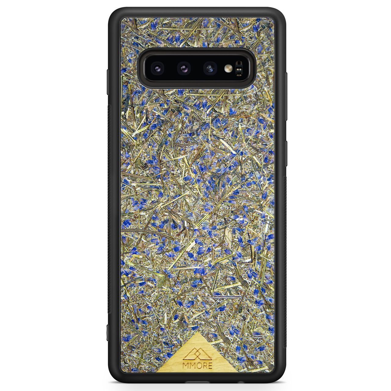 Organic Lavender Phone Case showcasing hand-picked lavender buds, eco-friendly design, and modern aesthetics.