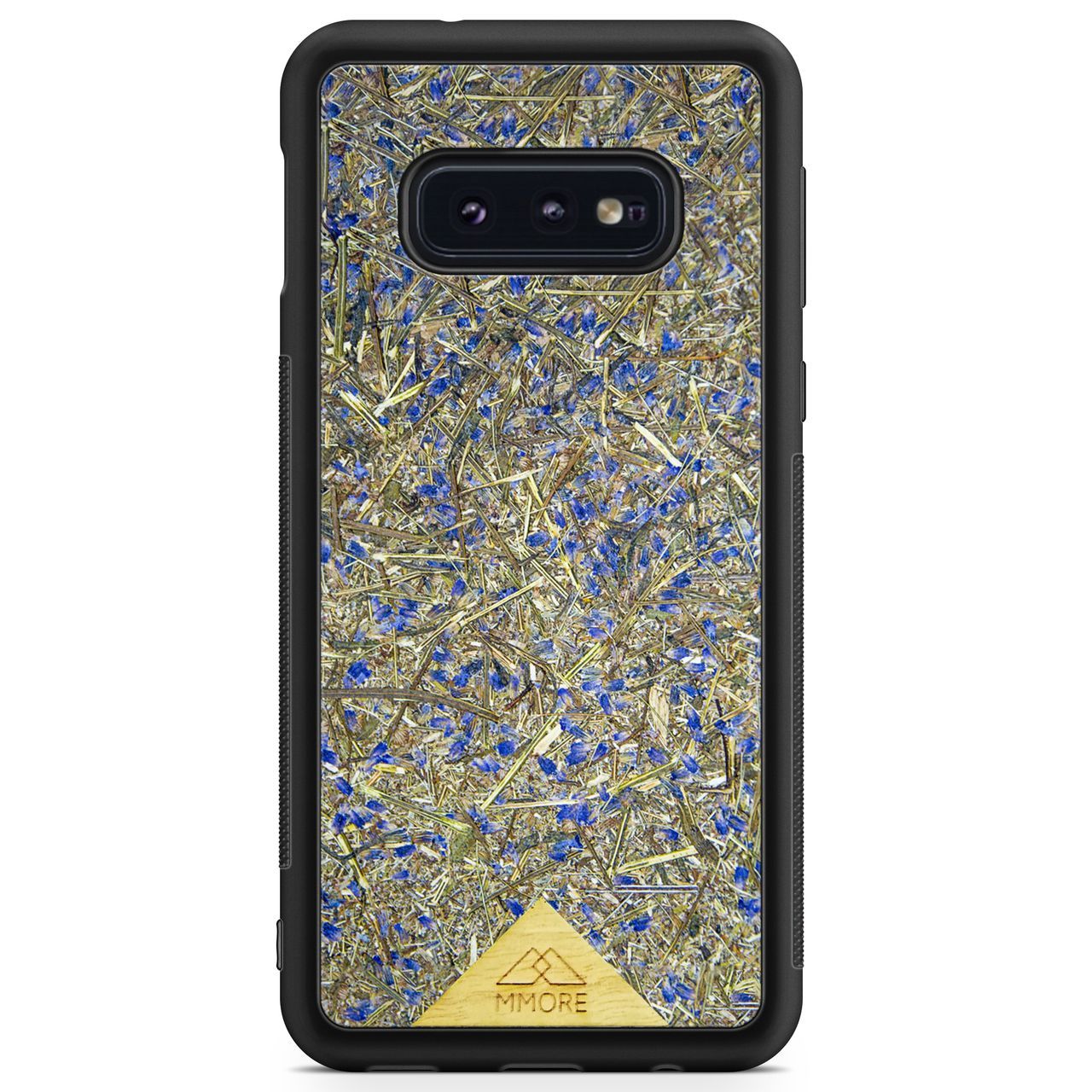 Organic Lavender Phone Case showcasing hand-picked lavender buds, eco-friendly design, and modern aesthetics.