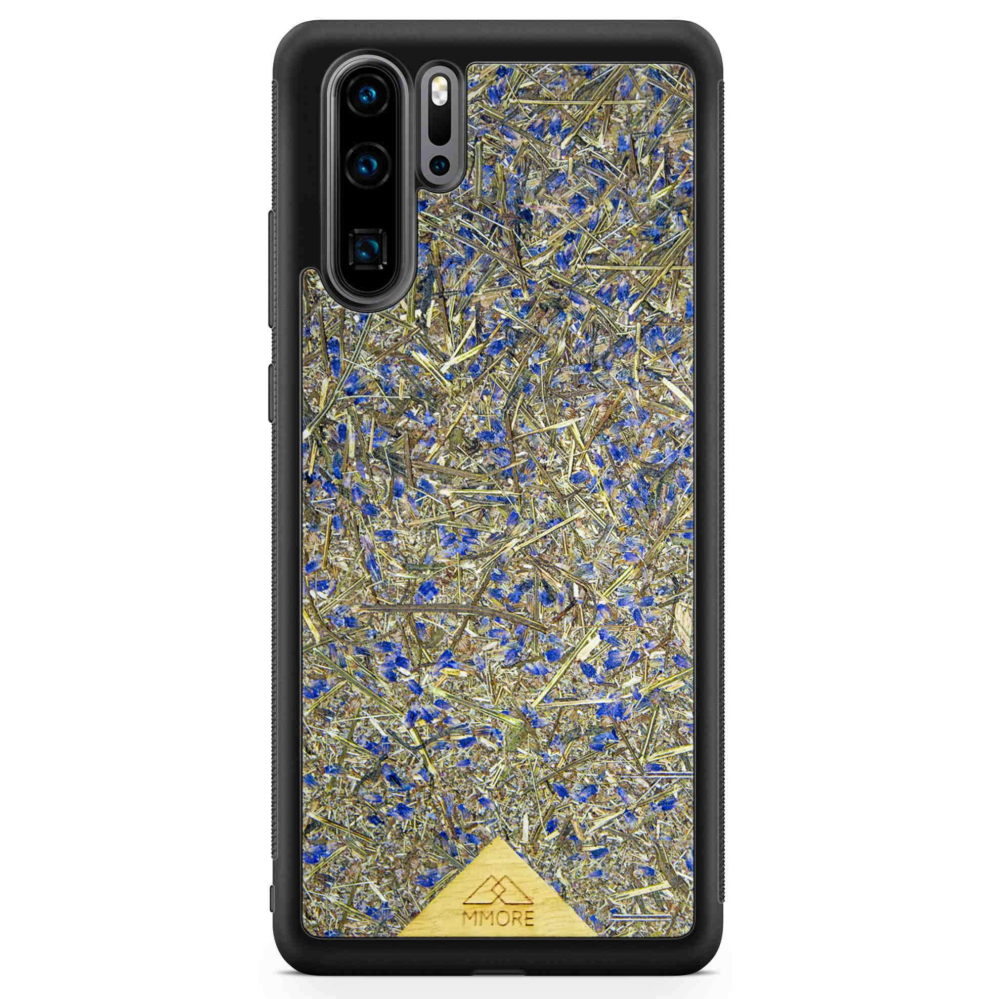 Organic Lavender Phone Case showcasing hand-picked lavender buds, eco-friendly design, and modern aesthetics.