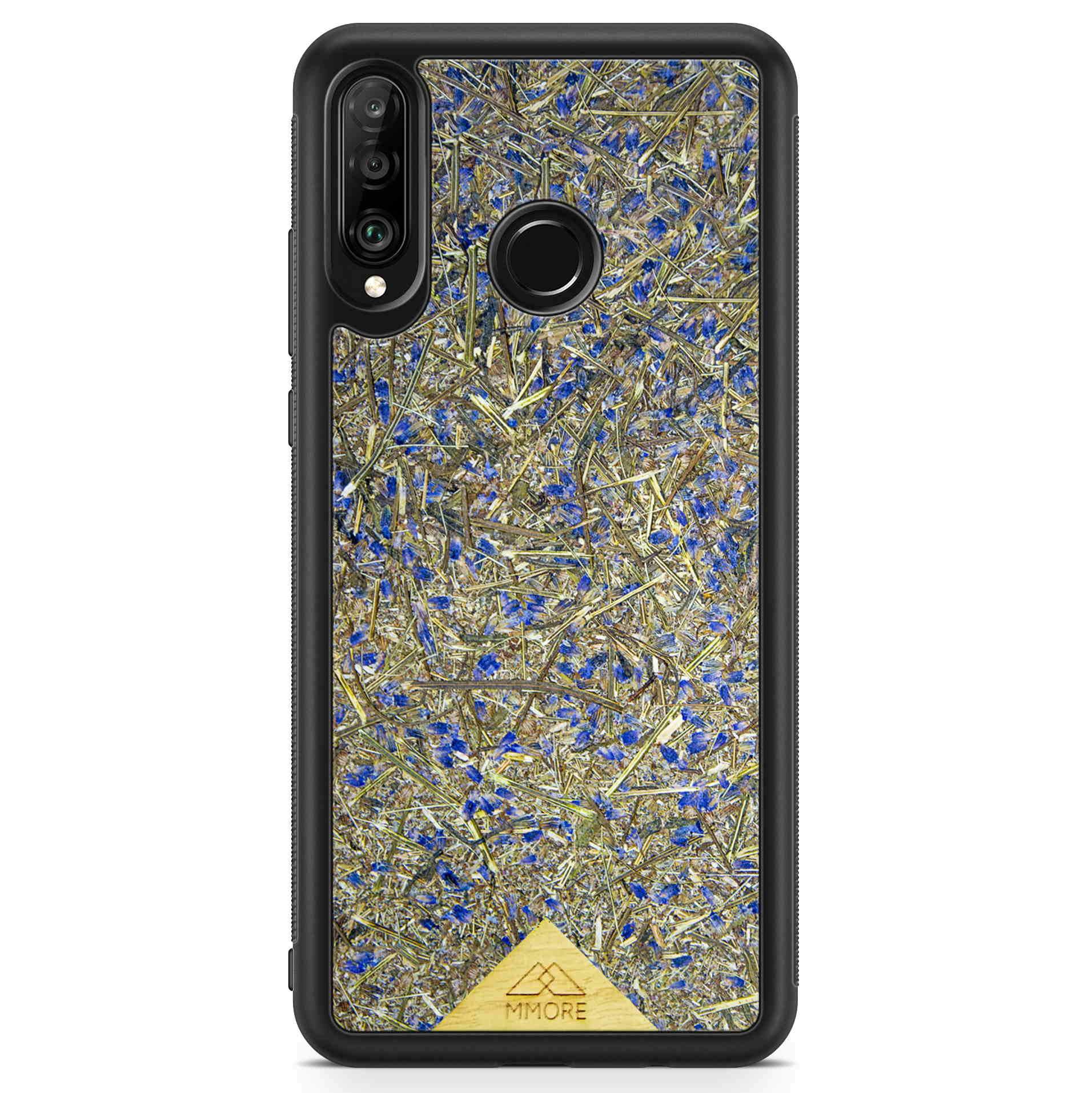 Organic Lavender Phone Case showcasing hand-picked lavender buds, eco-friendly design, and modern aesthetics.