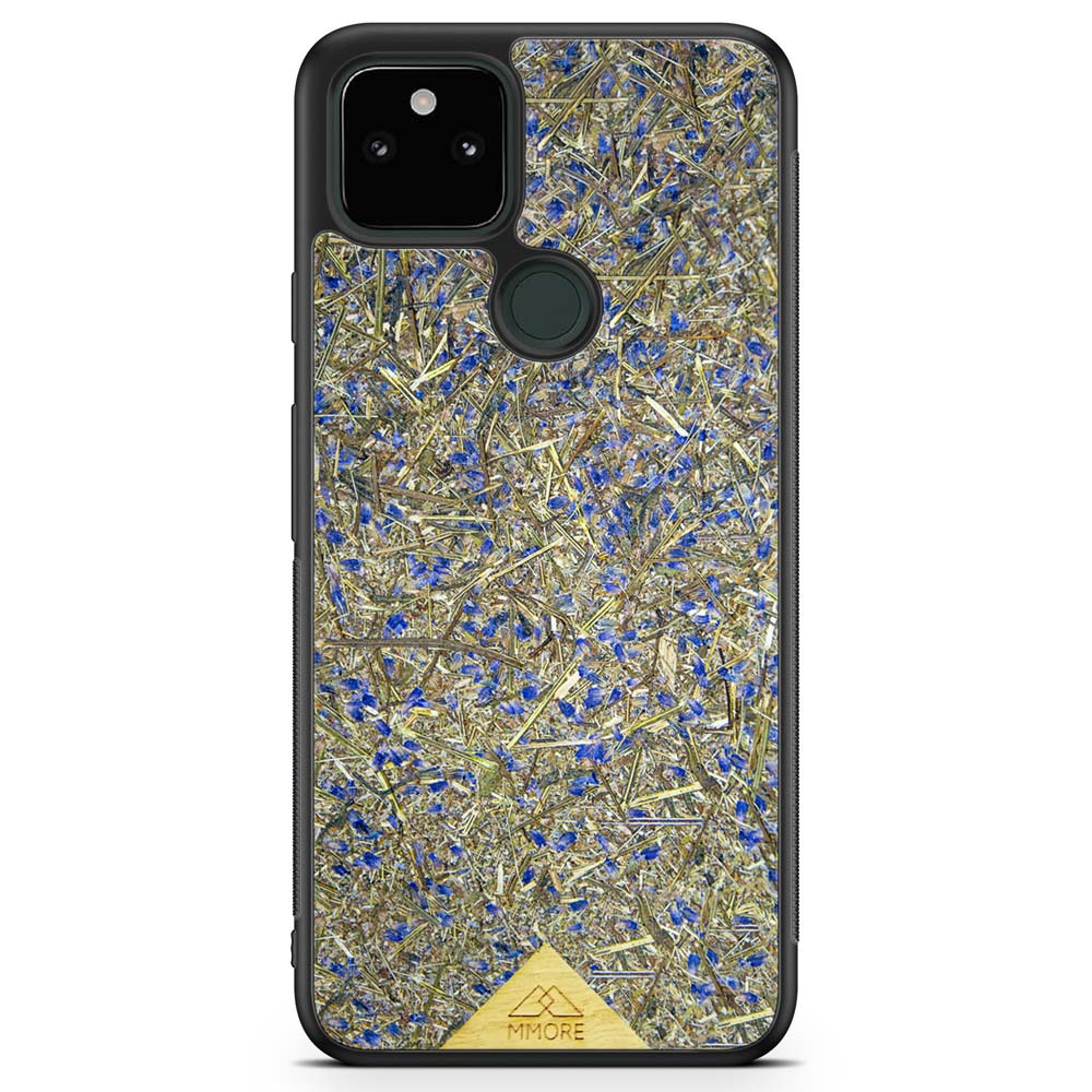 Organic Lavender Phone Case showcasing hand-picked lavender buds, eco-friendly design, and modern aesthetics.