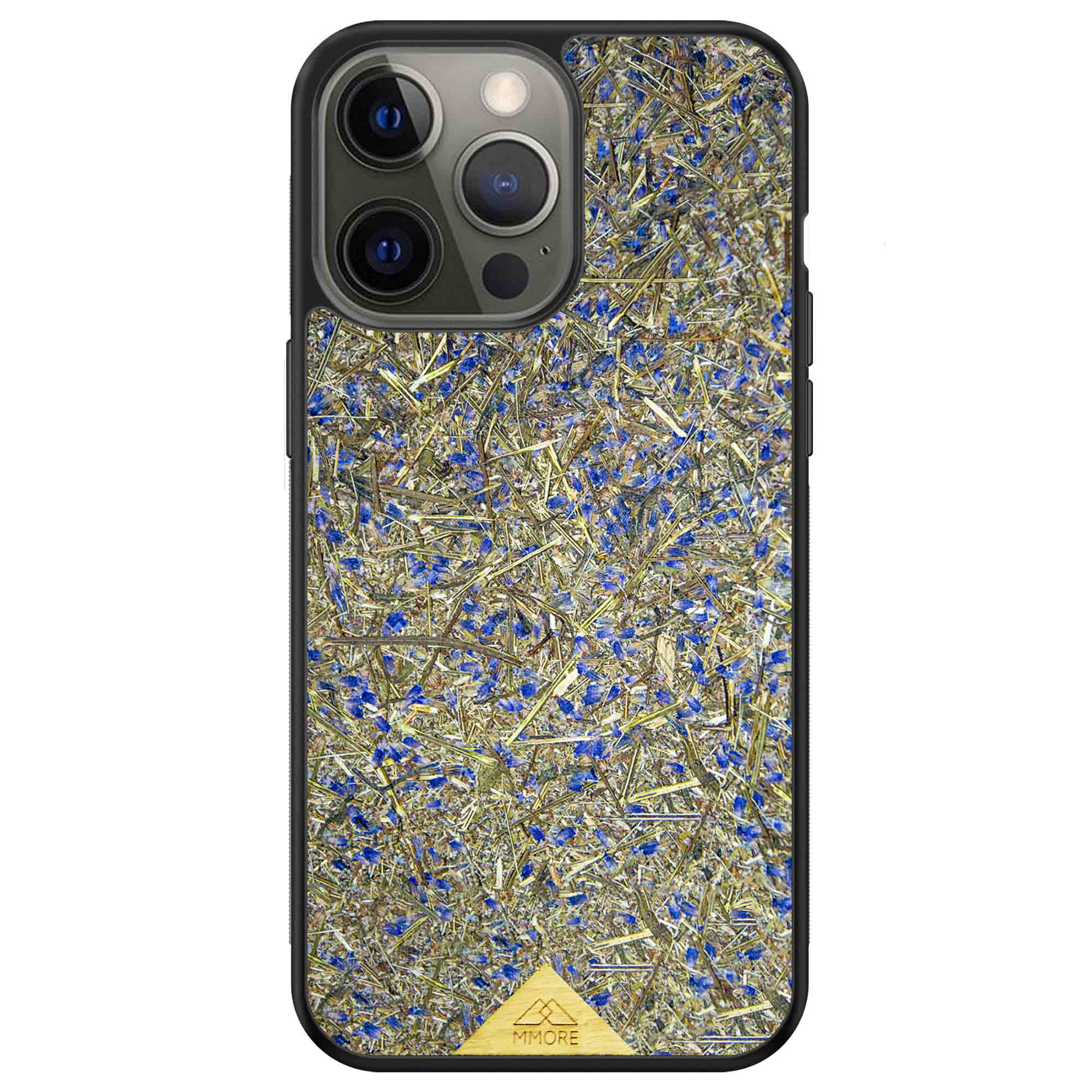 Organic Lavender Phone Case showcasing hand-picked lavender buds, eco-friendly design, and modern aesthetics.