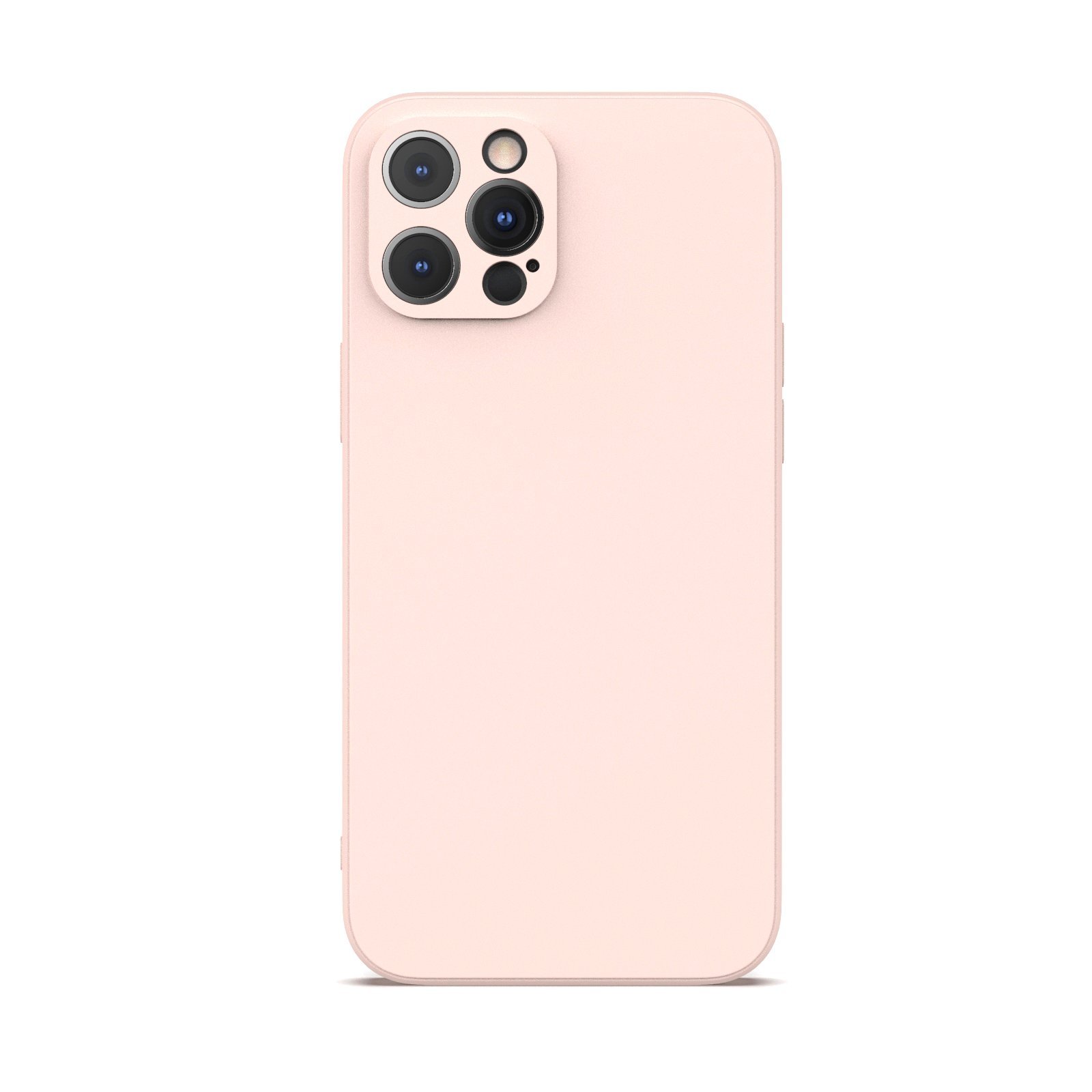 Rose iPhone 12 Pro Max Case made from durable Liquid Silicone with a soft microfiber lining, showcasing its elegant design and protective features.