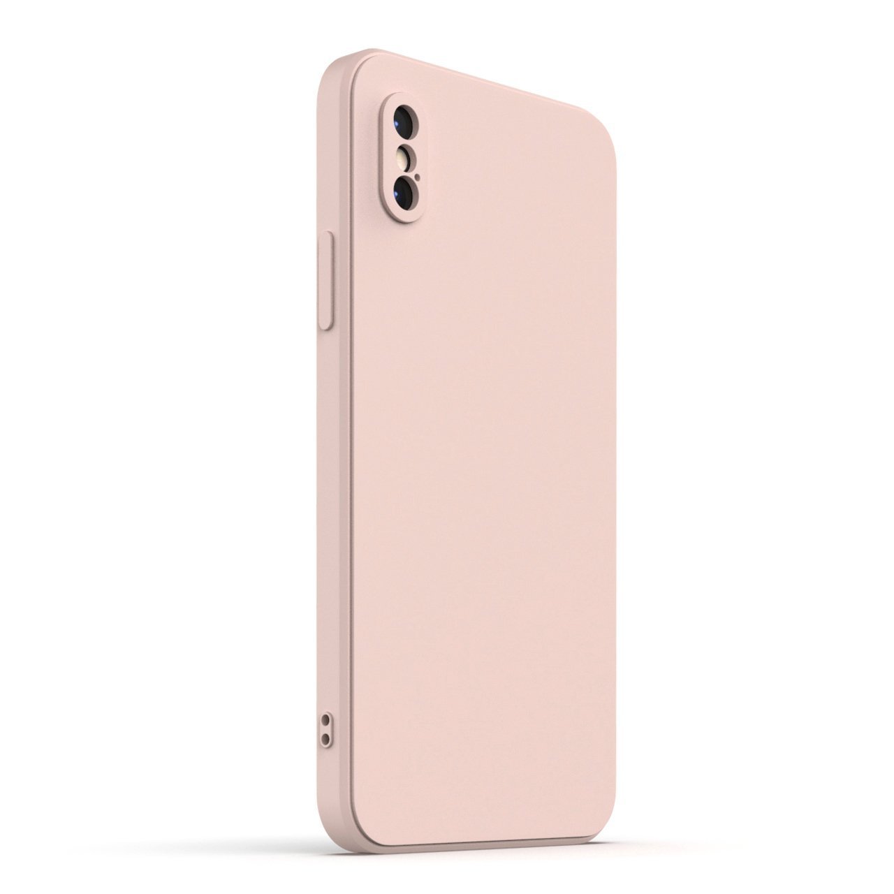 Rose iPhone X / XS Case made from durable Liquid Silicone with a soft microfiber lining, showcasing its elegant design and protective features.