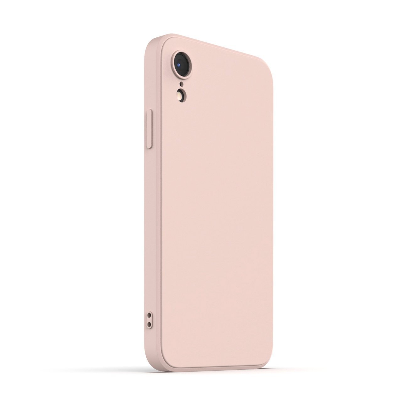 Rose iPhone XR Case made from durable Liquid Silicone with soft microfiber lining, showcasing its elegant design and protective features.