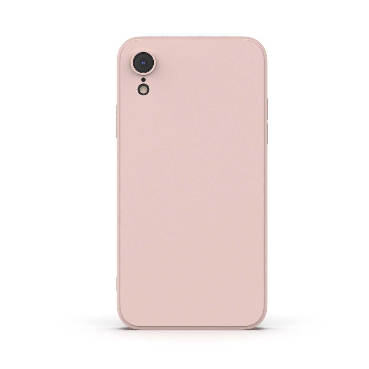 Rose iPhone XR Case made from durable Liquid Silicone with soft microfiber lining, showcasing its elegant design and protective features.