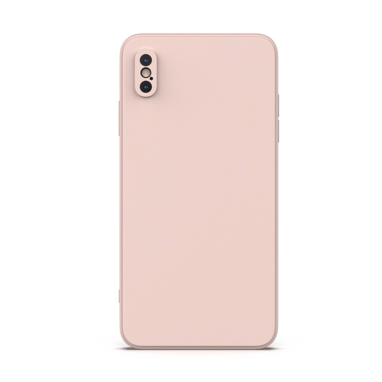 Rose iPhone XS Max Case made from durable Liquid Silicone with soft microfiber lining, showcasing its elegant design and protective features.