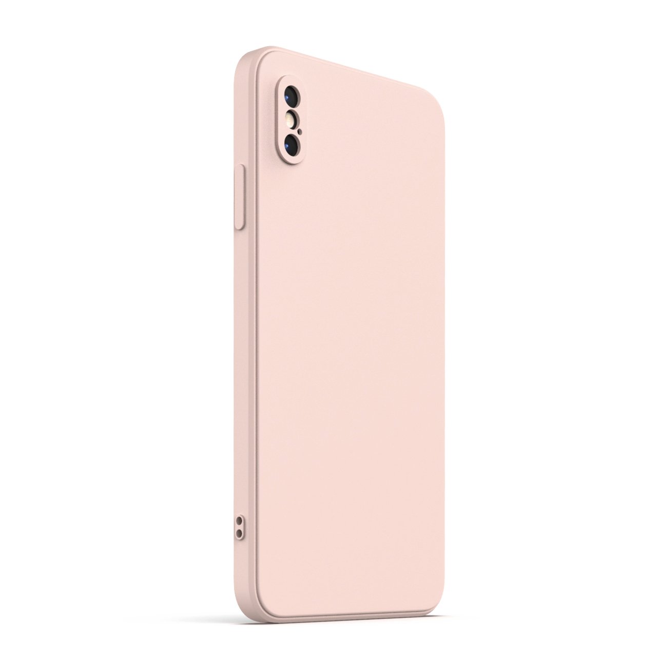 Rose iPhone XS Max Case made from durable Liquid Silicone with soft microfiber lining, showcasing its elegant design and protective features.