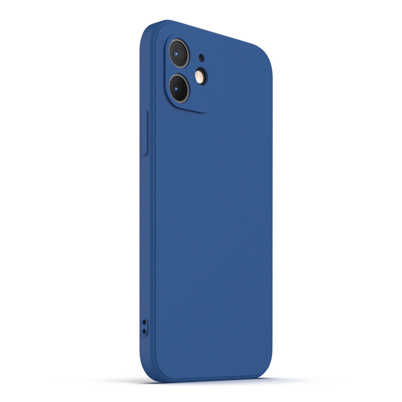 Royal Blue iPhone 12 Case made from durable Liquid Silicone with a soft microfiber lining, showcasing its vibrant color and sleek design.