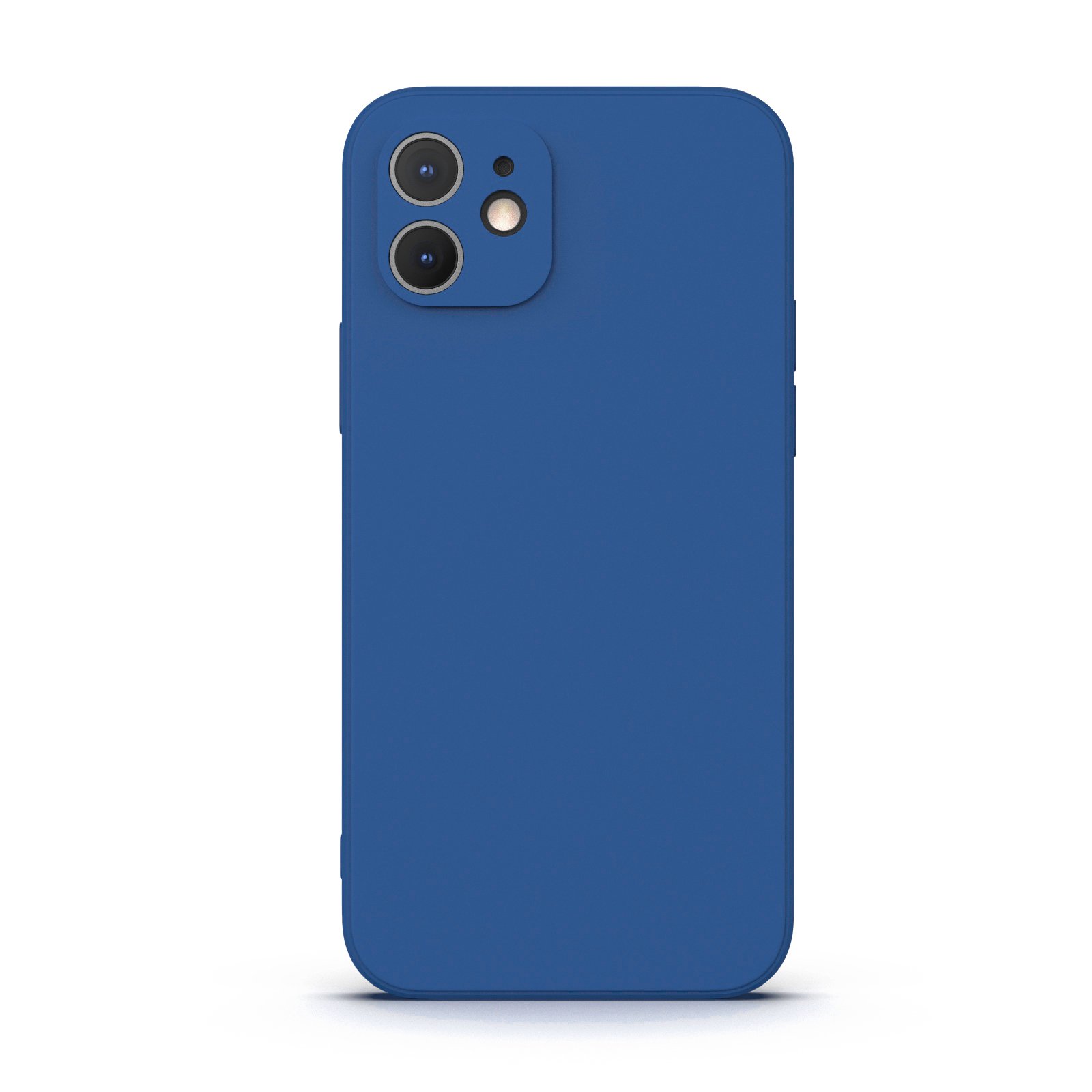 Royal Blue iPhone 12 Case made from durable Liquid Silicone with a soft microfiber lining, showcasing its vibrant color and sleek design.