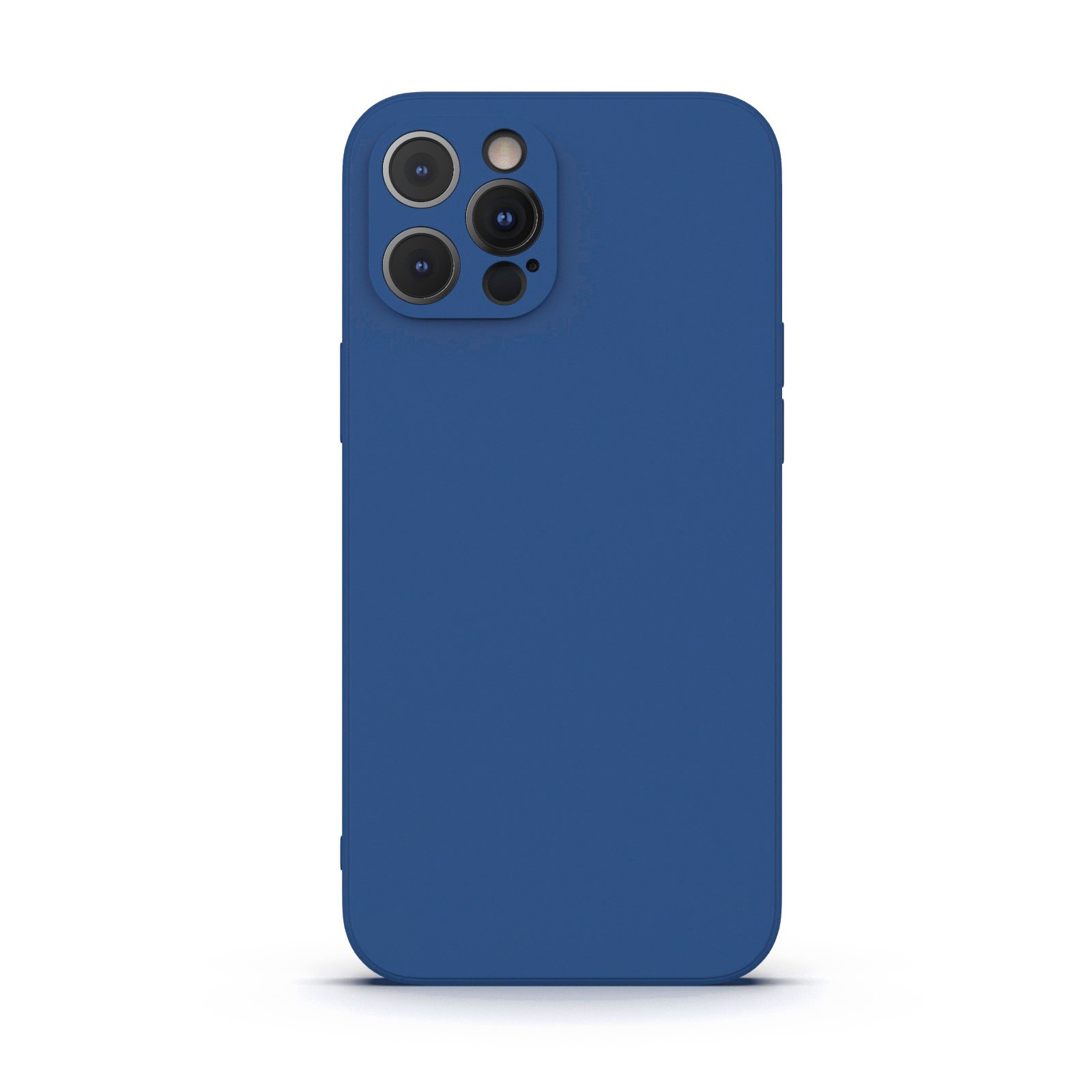 Royal Blue iPhone 12 Pro Max Case made from durable Liquid Silicone with a soft microfiber lining, showcasing its vibrant color and sleek design.