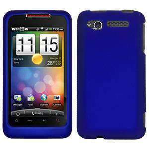 Rubberized Protector Slim Hard Case Cover for HTC Merge in blue, showcasing its durable hard shell and soft rubberized finish.