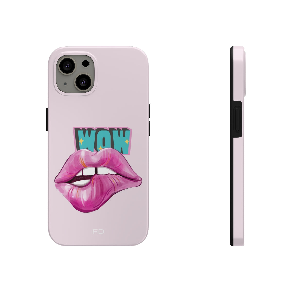 A vibrant Sexy Lips Tough Case for iPhone featuring a glossy finish and a bold lip design, showcasing its lightweight and durable construction.