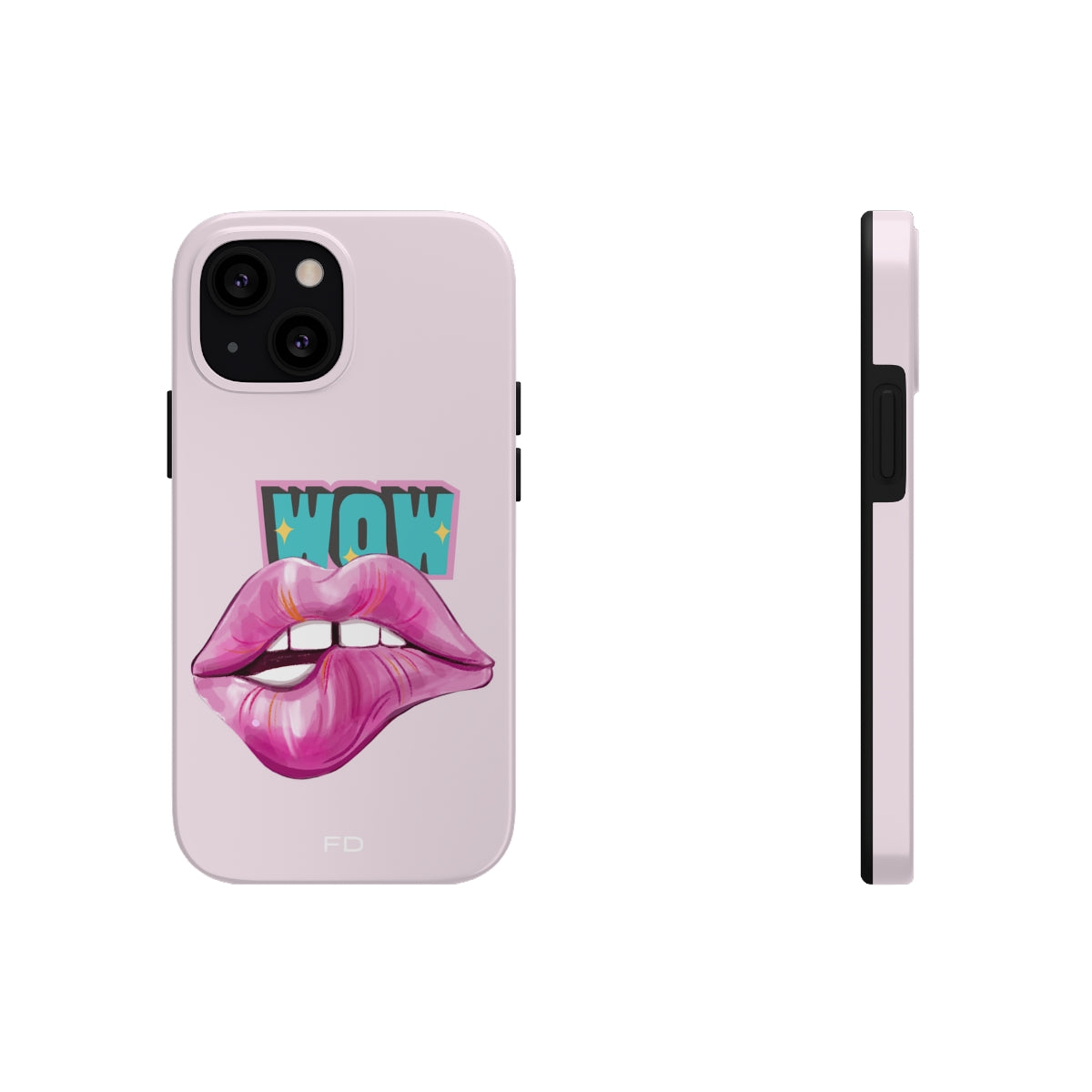 A vibrant Sexy Lips Tough Case for iPhone featuring a glossy finish and a bold lip design, showcasing its lightweight and durable construction.