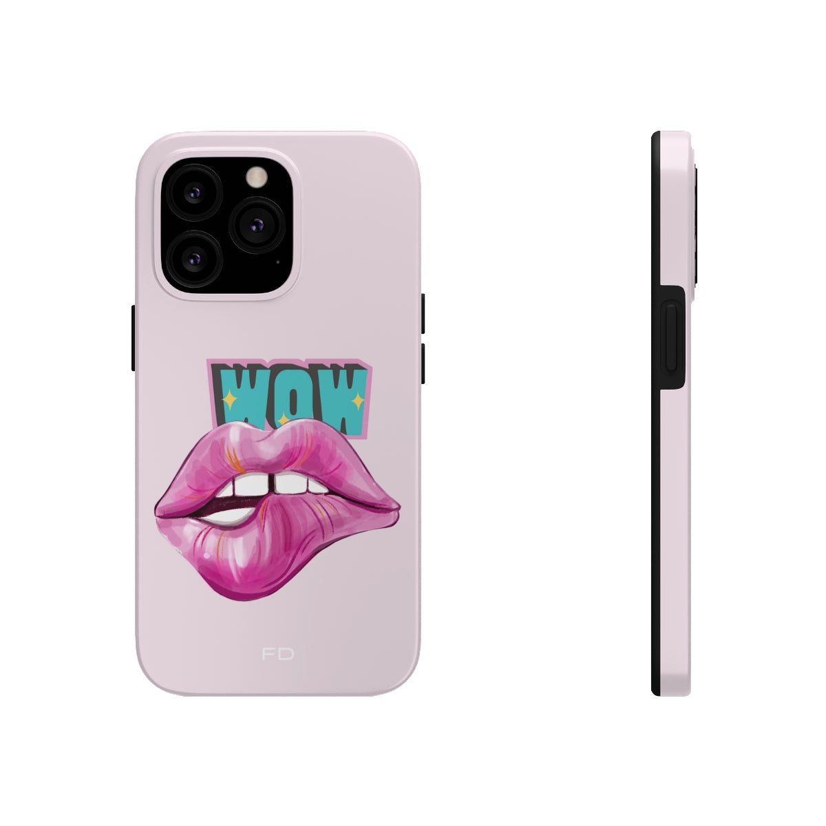 A vibrant Sexy Lips Tough Case for iPhone featuring a glossy finish and a bold lip design, showcasing its lightweight and durable construction.