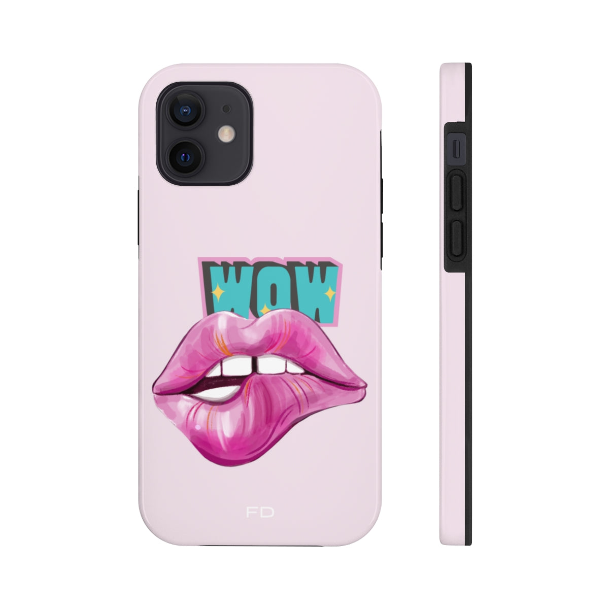 A vibrant Sexy Lips Tough Case for iPhone featuring a glossy finish and a bold lip design, showcasing its lightweight and durable construction.