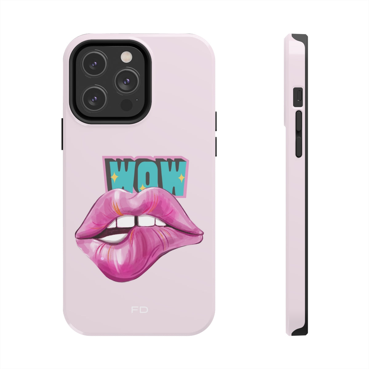 A vibrant Sexy Lips Tough Case for iPhone featuring a glossy finish and a bold lip design, showcasing its lightweight and durable construction.