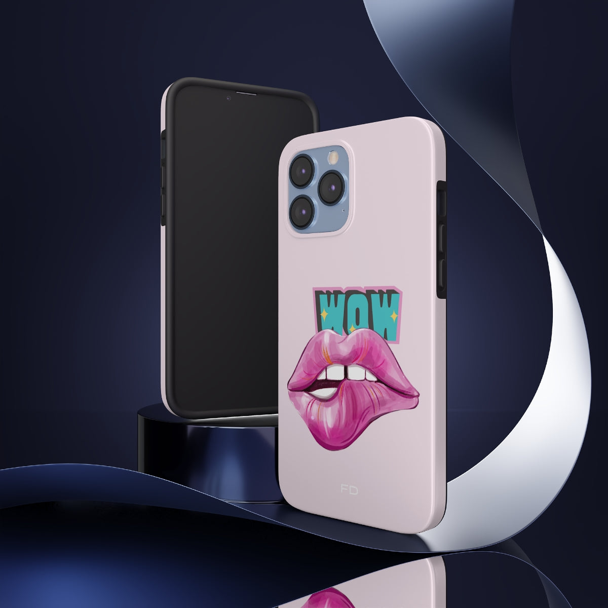 A vibrant Sexy Lips Tough Case for iPhone featuring a glossy finish and a bold lip design, showcasing its lightweight and durable construction.