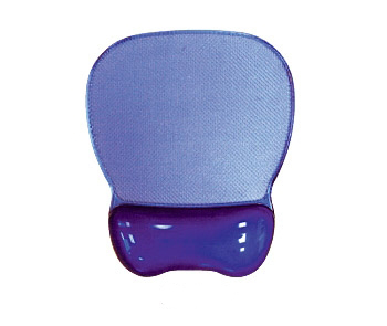 Aidata USA CGL003P Crystal Gel Mouse Pad Wrist Rest in Purple, featuring a soft gel wrist rest and non-skid backing for ergonomic support.