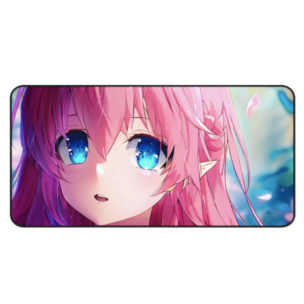 Anime Mystical Girl Desk Mat featuring vibrant colors and a mystical girl design, made of durable neoprene with anti-slip backing.