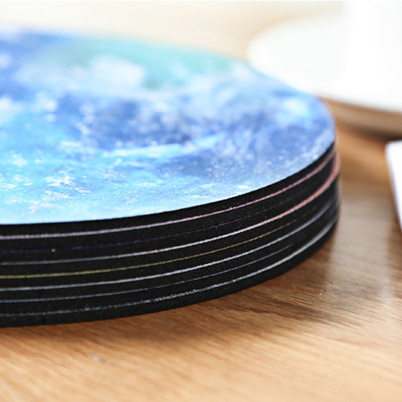 The Earth Mouse Pad featuring a smooth surface and anti-slip rubber base, designed for comfort and optimal mouse movement.