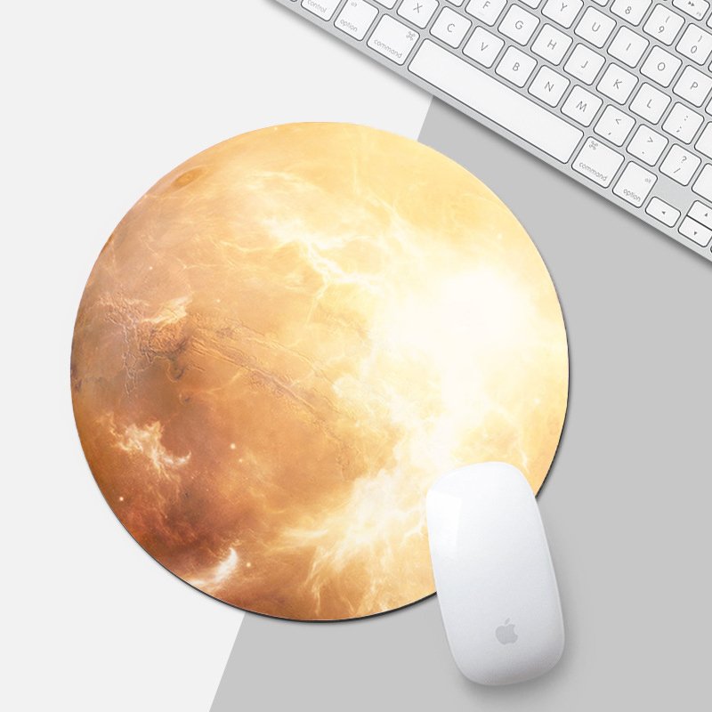 The Mars Mouse Pad featuring a smooth surface and anti-slip rubber base, designed for optimal mouse performance and comfort.