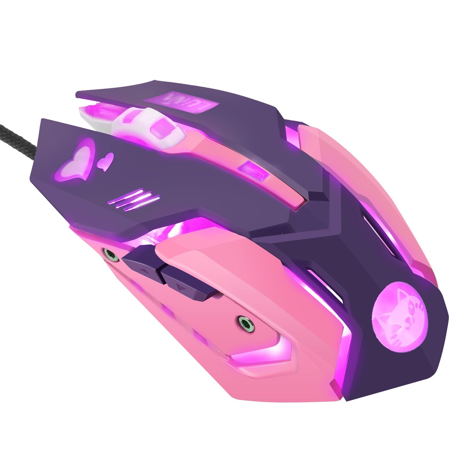 USB Wired 6 Buttons Ergonomic Gaming Mouse with LED lights, showcasing its sleek design and ergonomic shape, perfect for gamers and professionals.