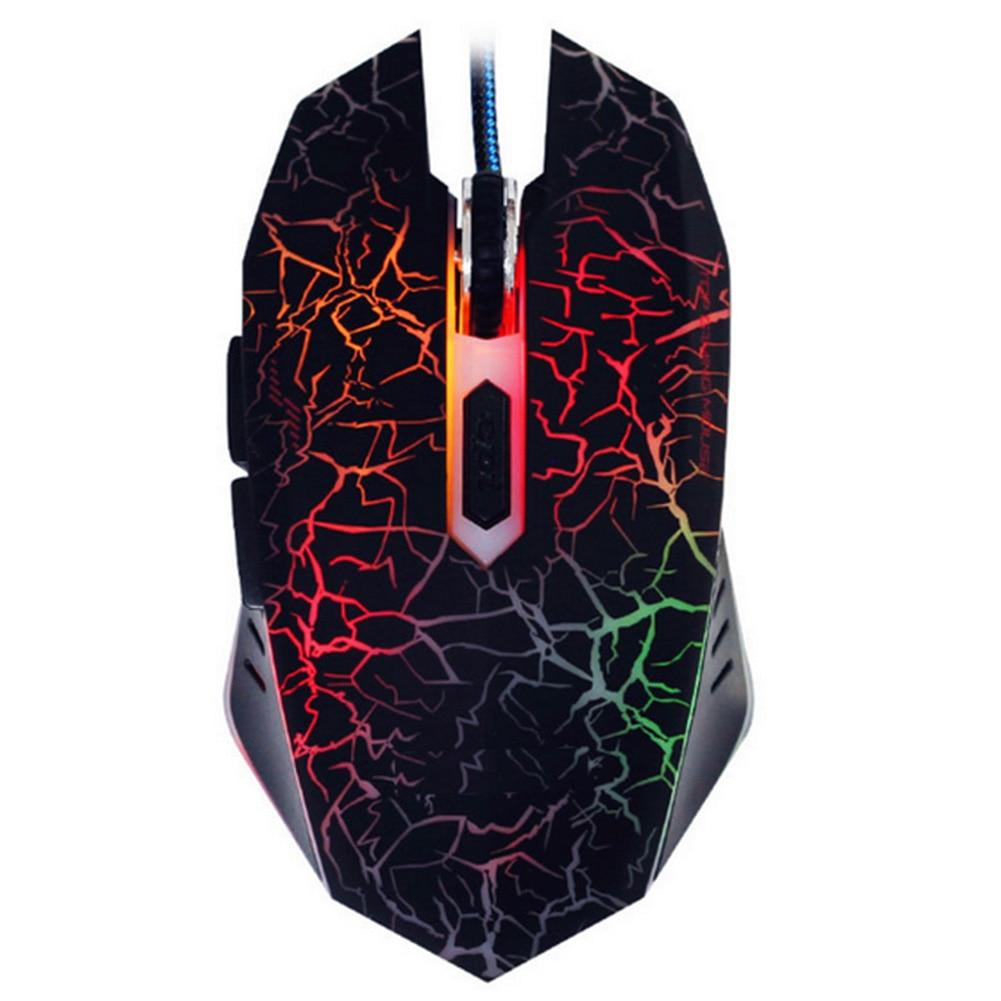 USB Wired Backlight Optical Mouse with adjustable DPI settings, featuring a sleek ergonomic design and colorful breathing lights.