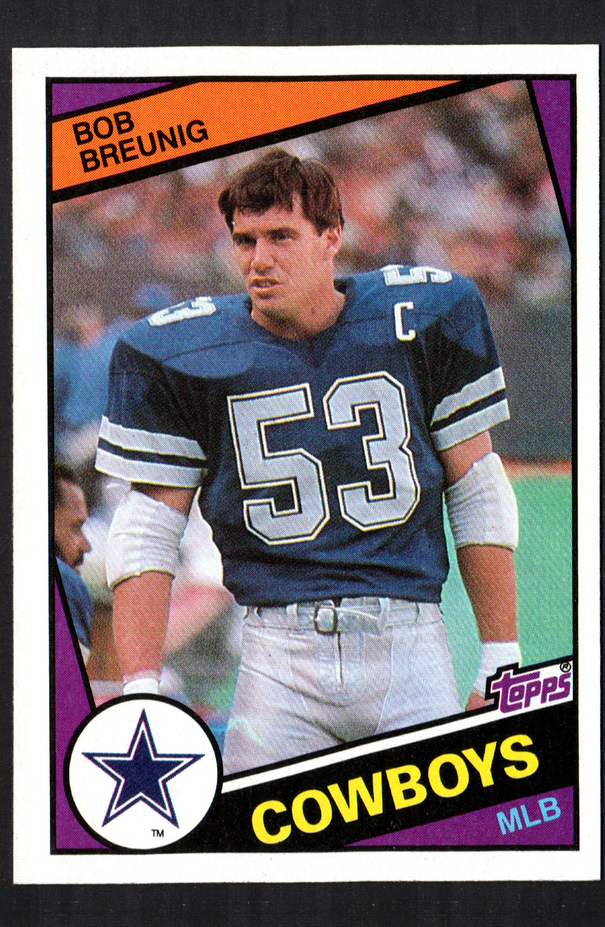 Bob Breunig Dallas Cowboys trading card #236 from 1984 Topps, featuring a standard-sized card design.