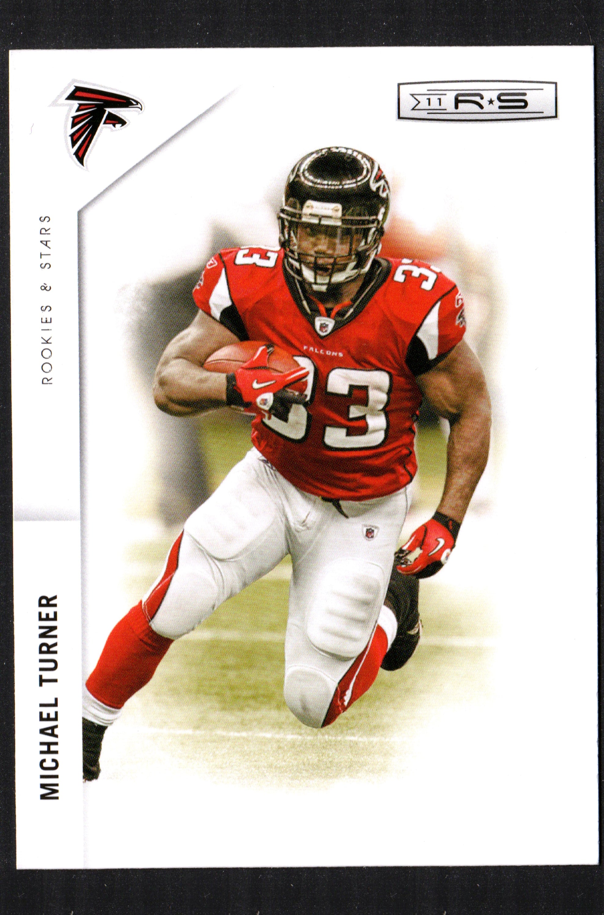 2011 Panini Rookies & Stars trading card featuring Michael Turner, Atlanta Falcons running back, card number 7.