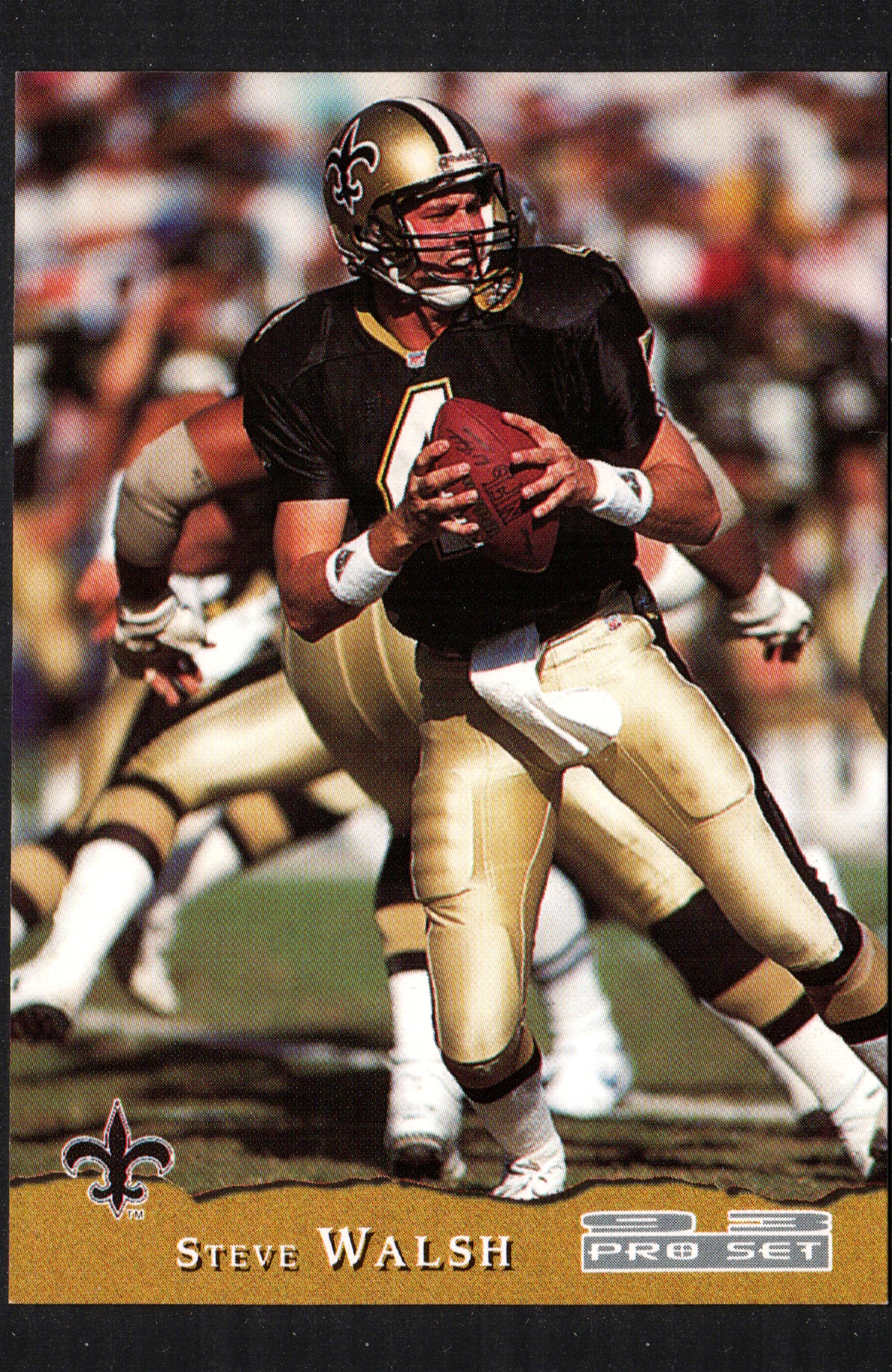 1993 Pro Set trading card featuring Steve Walsh, New Orleans Saints quarterback, card number 298.