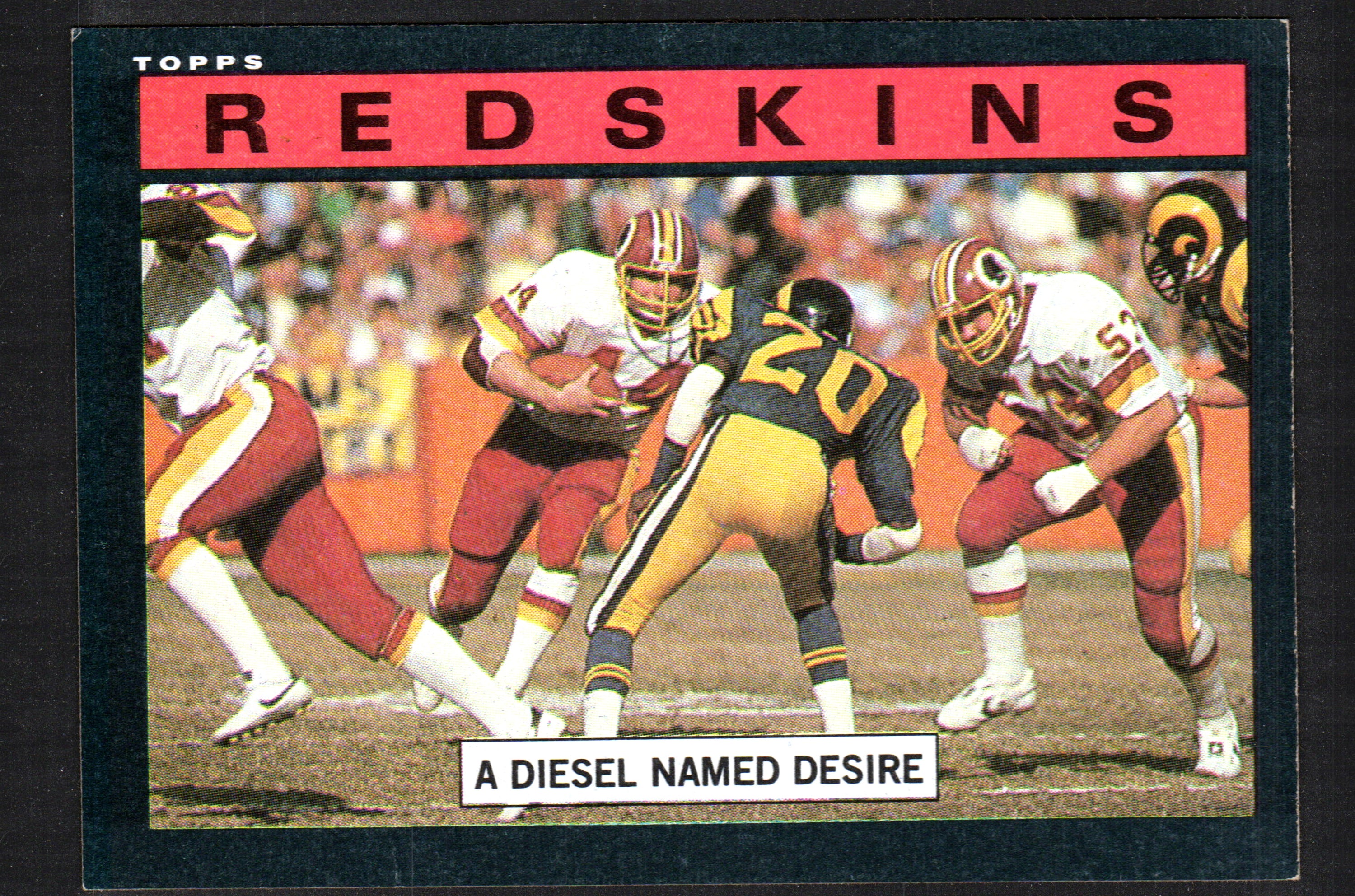 1985 Topps trading card featuring John Riggins, Washington Redskins player, card number 177.