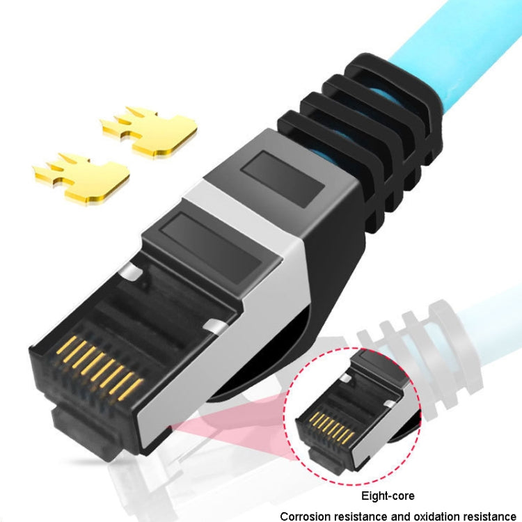 0.5m CAT5 Double Shielded Gigabit Industrial Ethernet Cable with RJ-45 connectors, showcasing its robust design and flexibility.