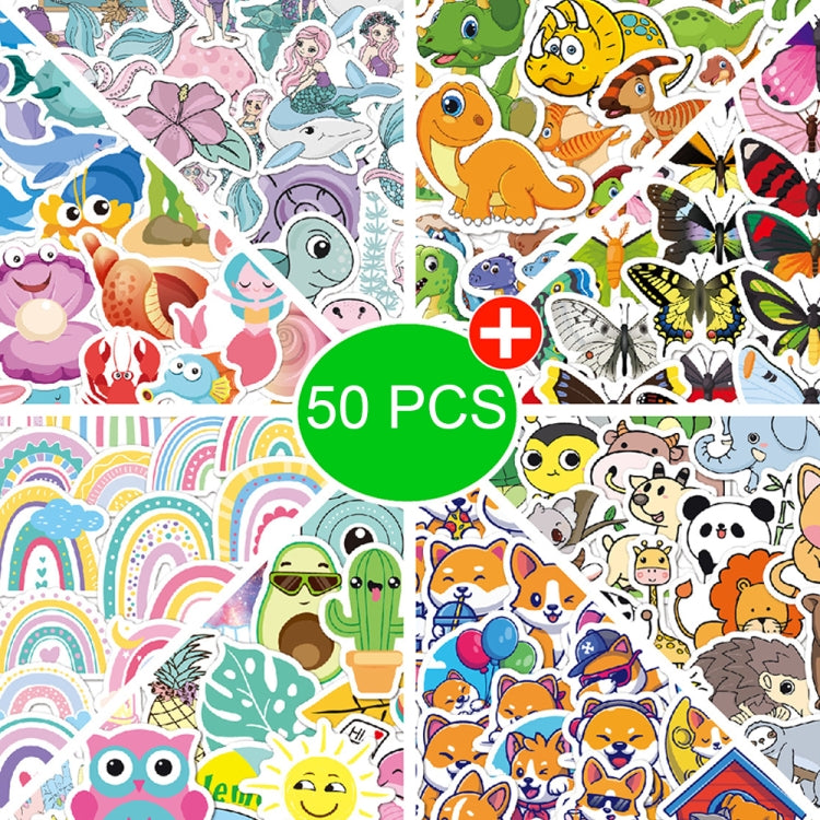 A colorful set of cute cartoon graffiti stickers designed for personalizing various items like water cups, laptops, and suitcases.