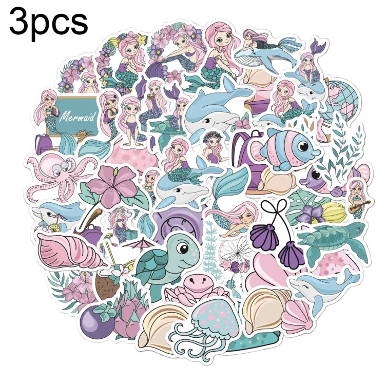 A colorful set of 50 cute cartoon graffiti stickers for personalizing various surfaces like laptops and water cups.