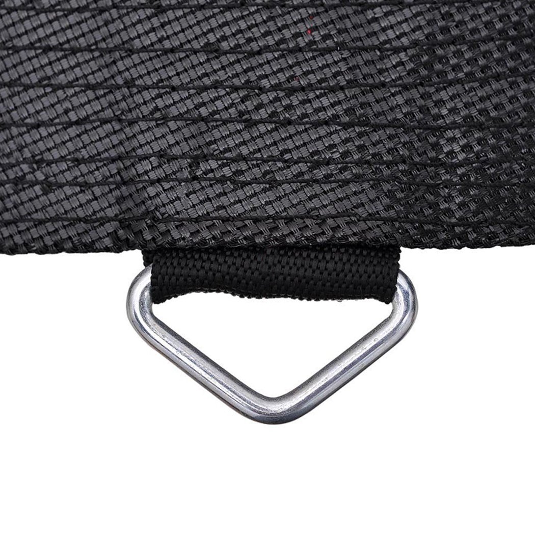 10 FT Kids Trampoline Pad Replacement Mat in black, showcasing its smooth surface and reinforced stitching for durability.