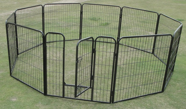 10 x 800 Tall Panel Pet Exercise Pen Enclosure with tall panels and barn door access, suitable for various pet sizes.