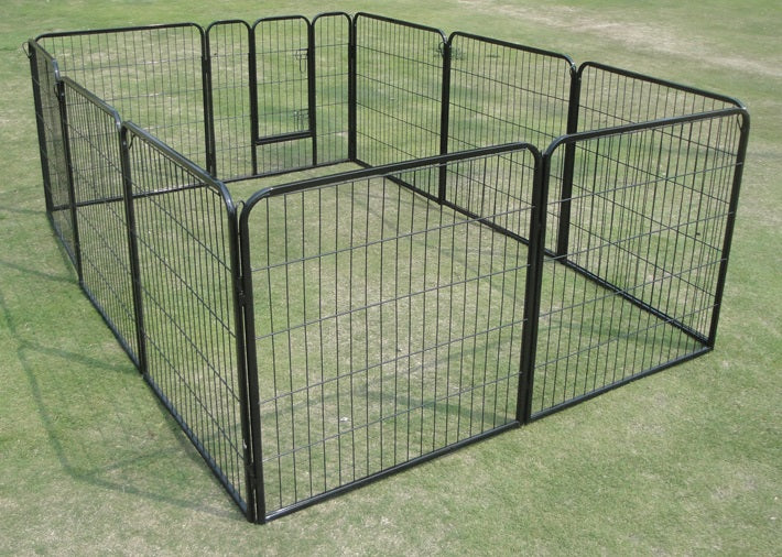 10 x 800 Tall Panel Pet Exercise Pen Enclosure with tall panels and barn door access, suitable for various pet sizes.